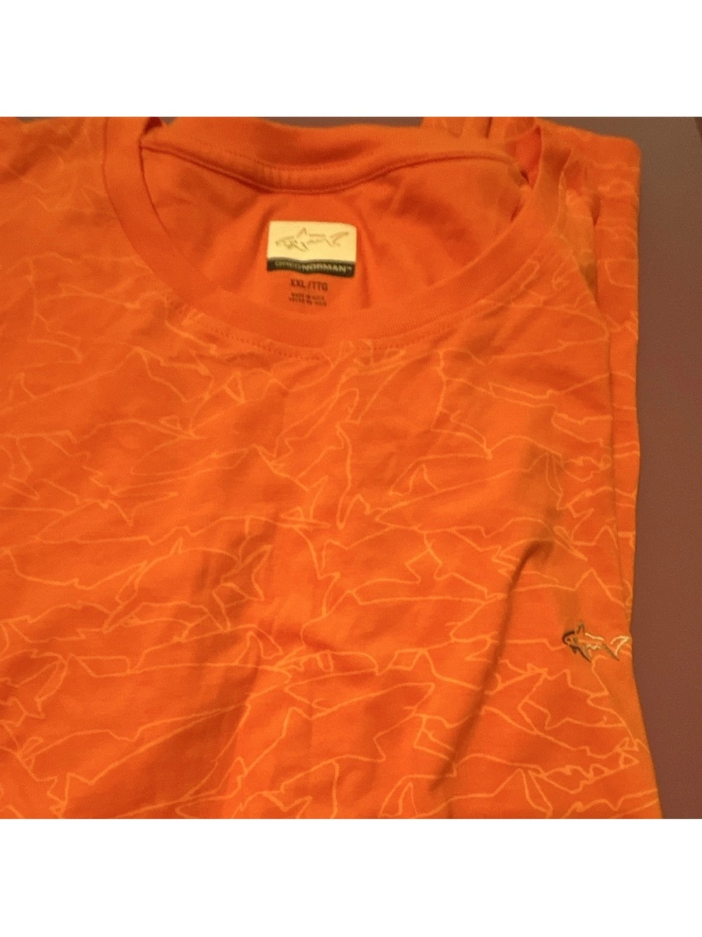 Greg Norman Collection Orange Short-Sleeve Logo Tee